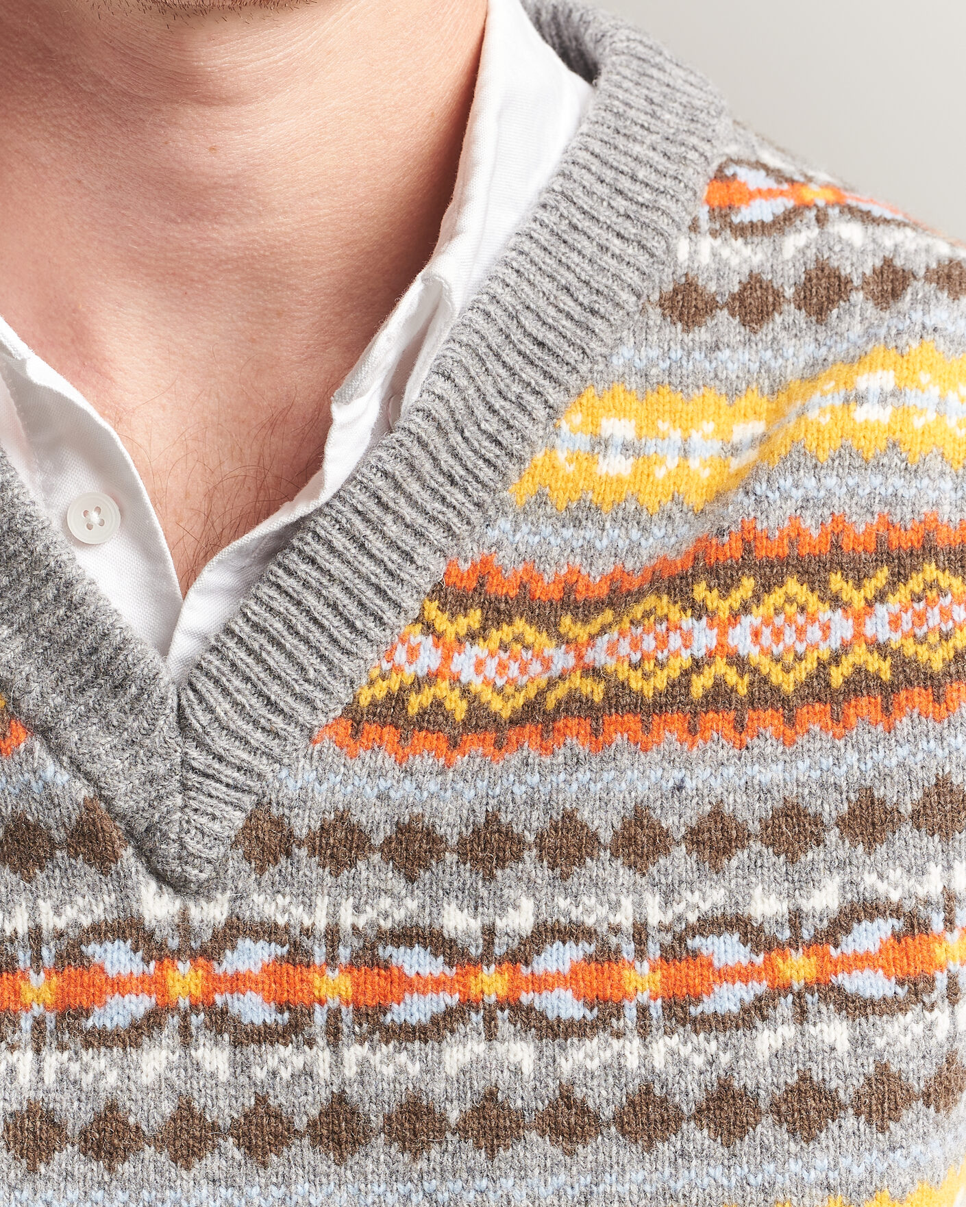 Mies | Puserot | Gant | Wool Knitted Fairisle Vest Multi