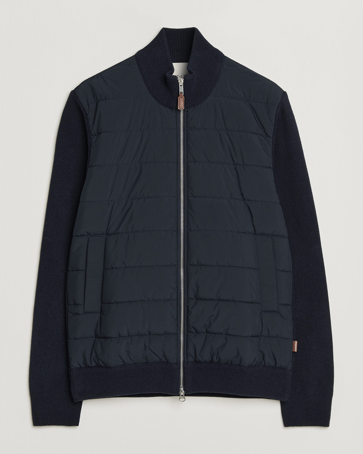 Mies | Puserot | Gant | Hybrid Full Zip Evening Blue
