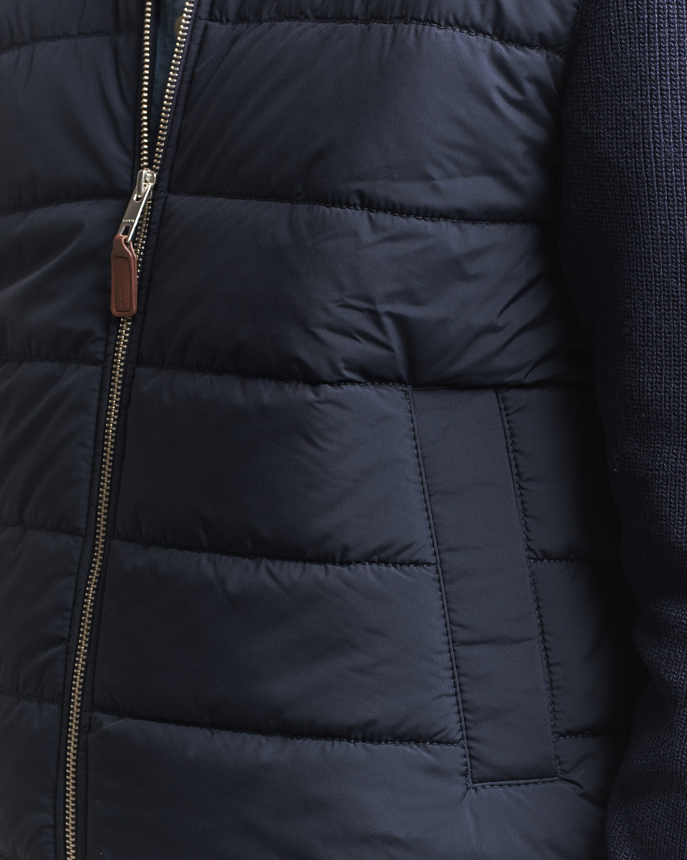 Mies | Puserot | Gant | Hybrid Full Zip Evening Blue