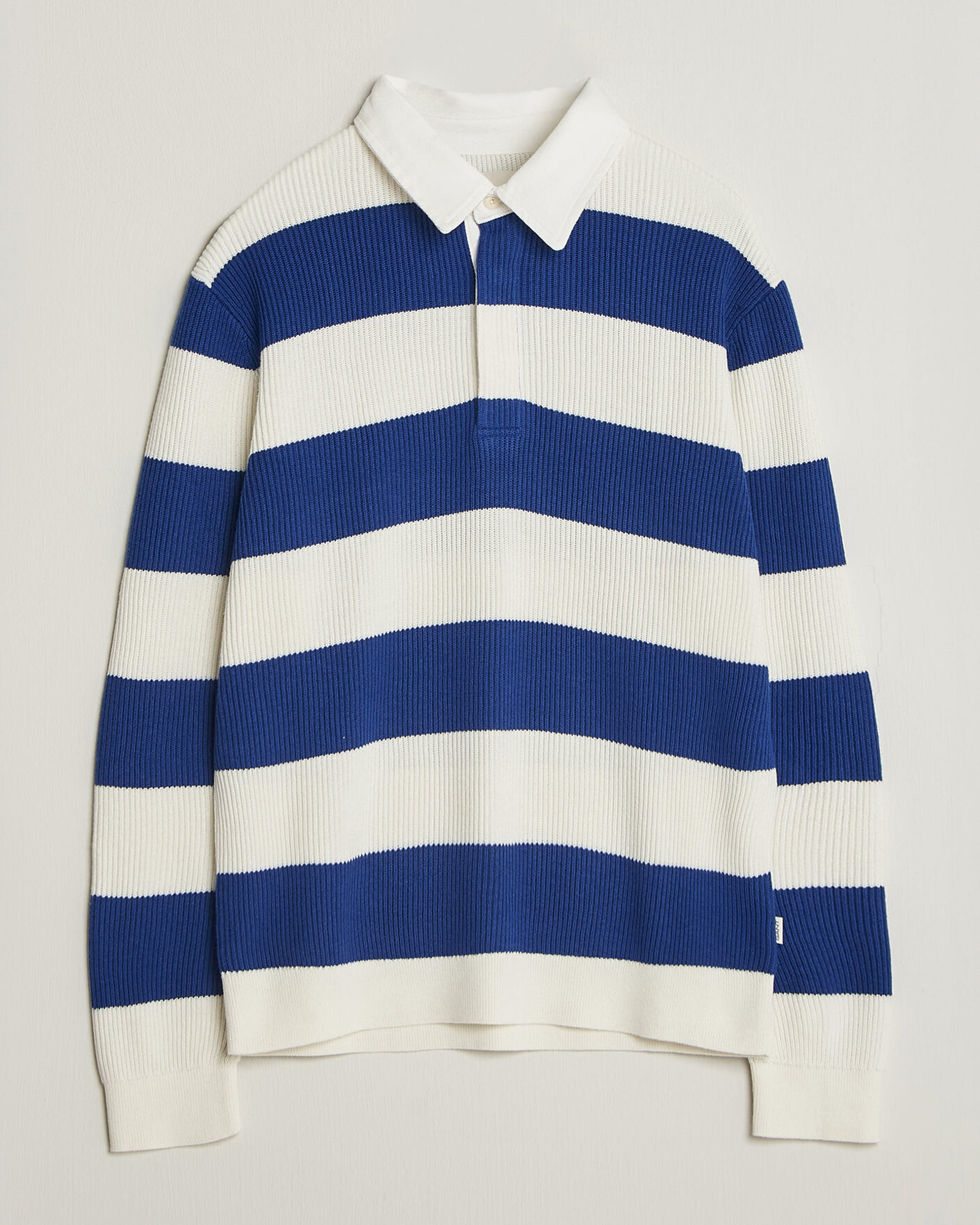 Mies | Puserot | Gant | Cotton/Merino Knitted Striped Rugger Cream