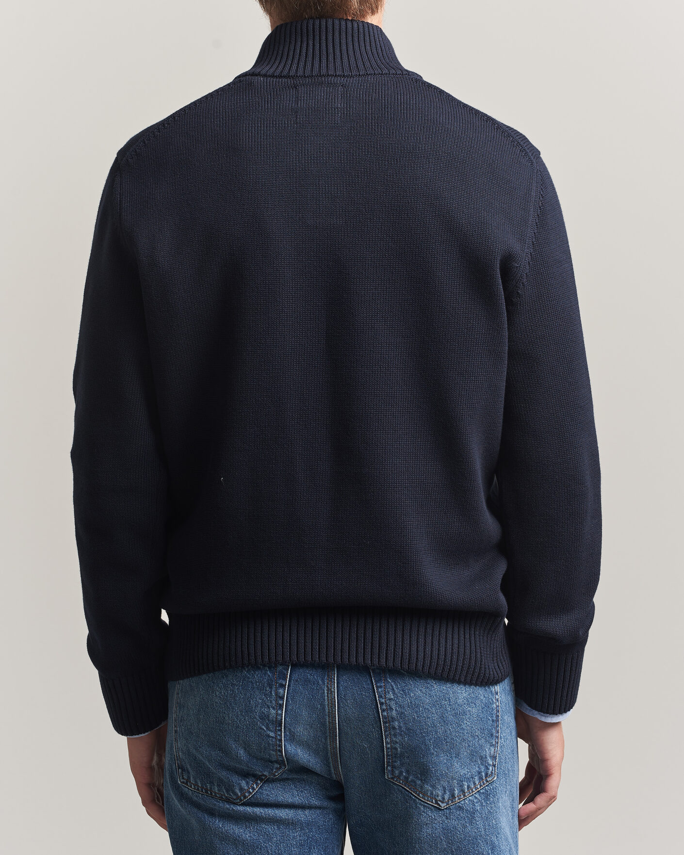 Mies | Puserot | Gant | Supima Cotton Half Buttoned Neck Evening Blue