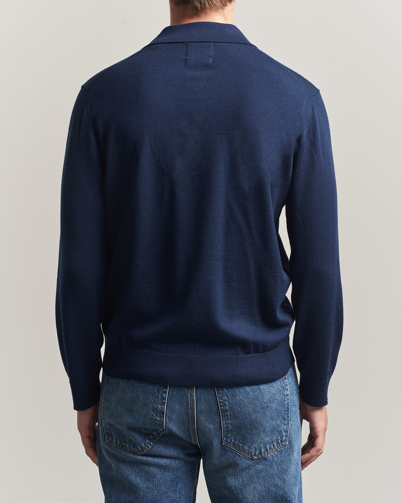 Mies | Puserot | Gant | Extrafine Merino Knitted Polo Marine