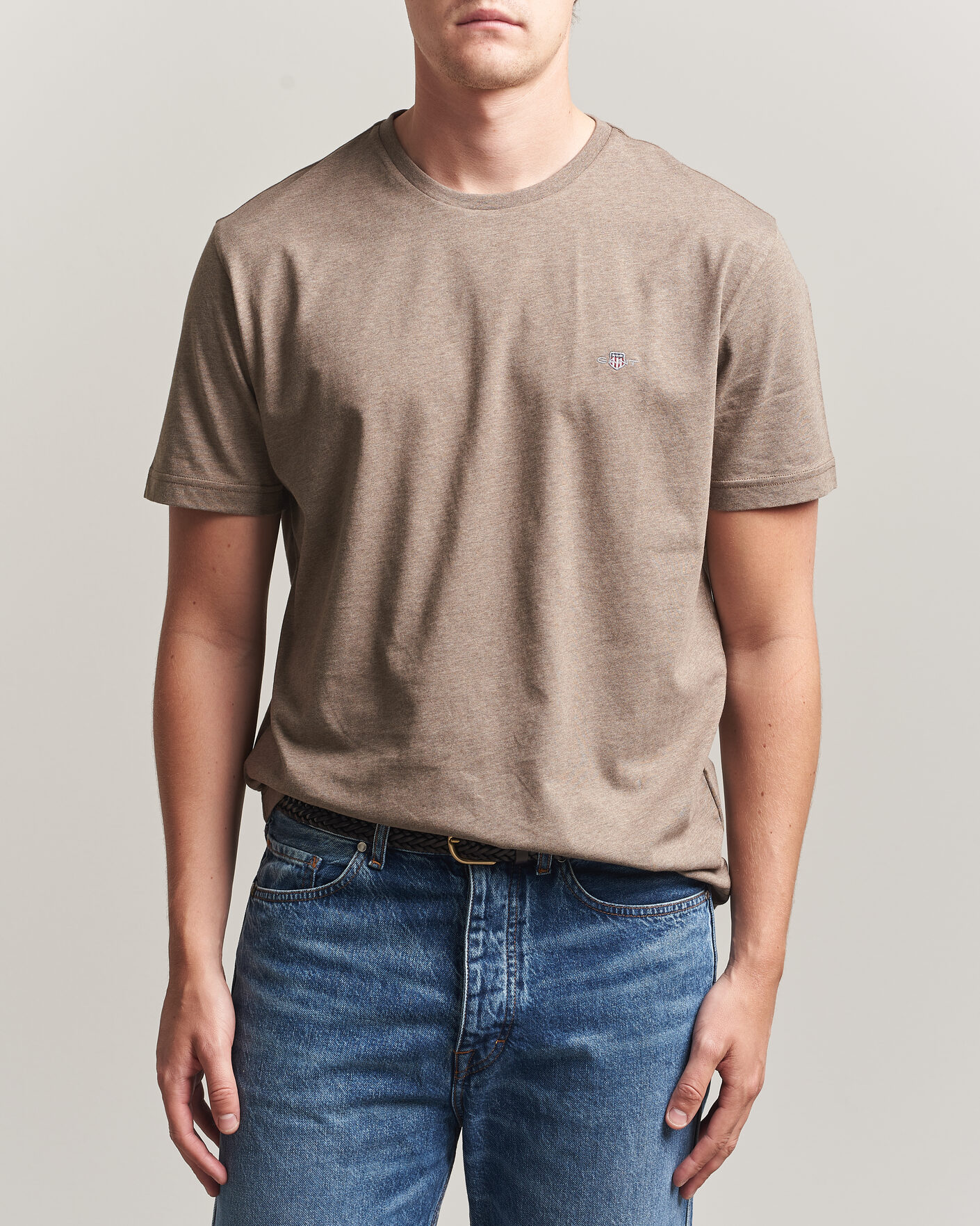 Mies | T-paidat | Gant | The Original T-Shirt Dark Hazelnut Melange