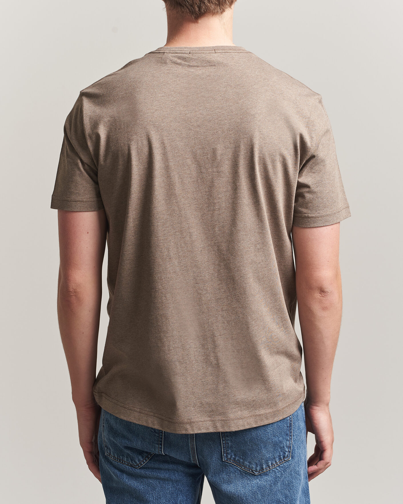 Mies | T-paidat | Gant | The Original T-Shirt Dark Hazelnut Melange