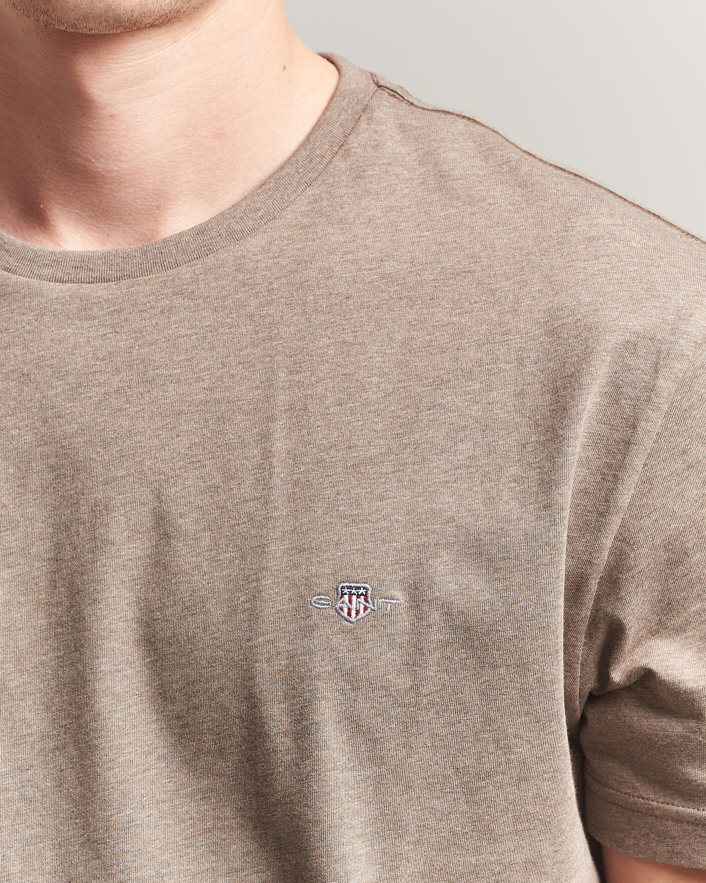Mies | T-paidat | Gant | The Original T-Shirt Dark Hazelnut Melange