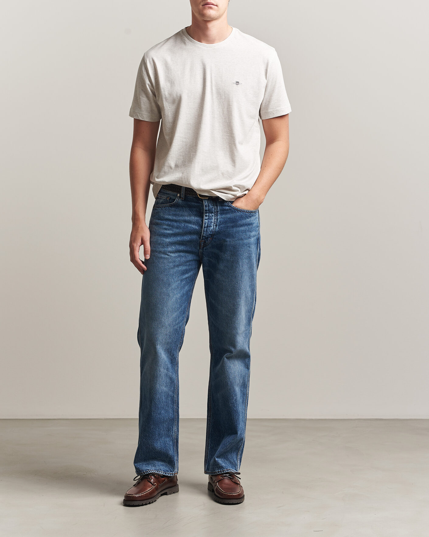 Mies | T-paidat | Gant | The Original T-Shirt Glacier Melange