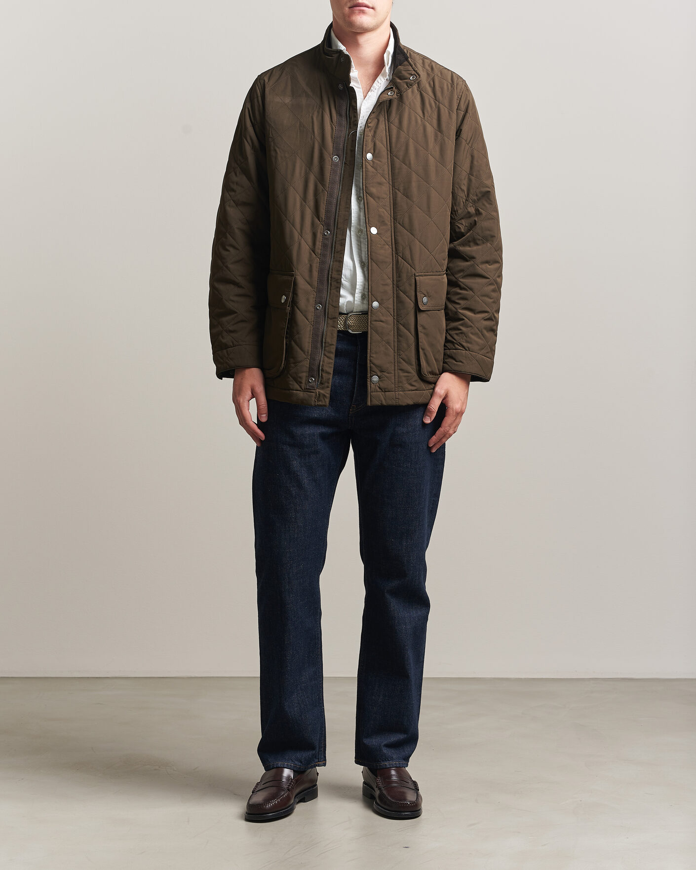 Mies | Takit | Gant | Classic Quilted Mid Jacket Black Brown