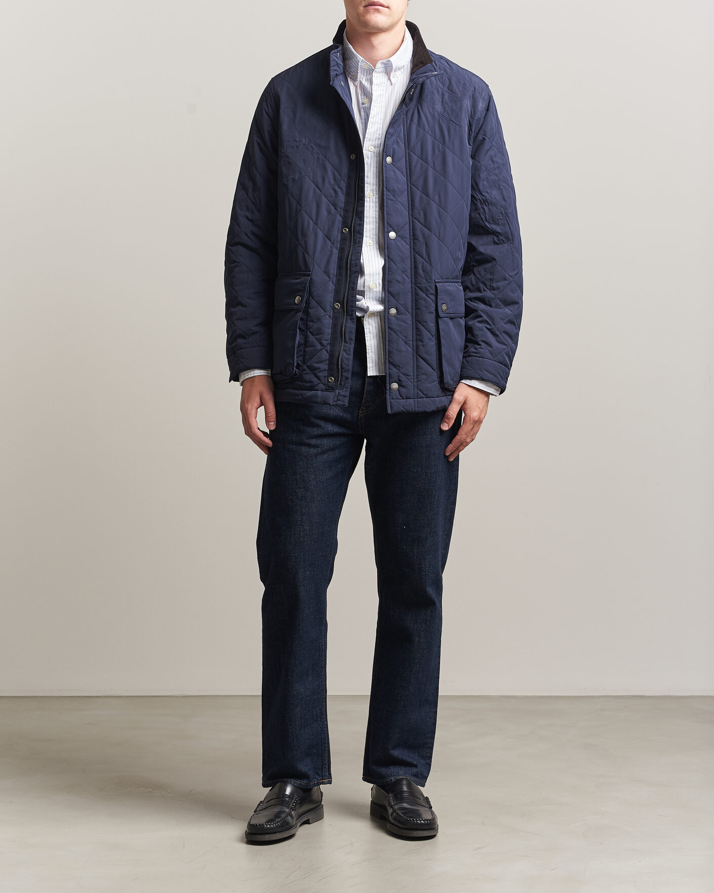 Mies | Takit | Gant | Classic Quilted Mid Jacket Evening Blue
