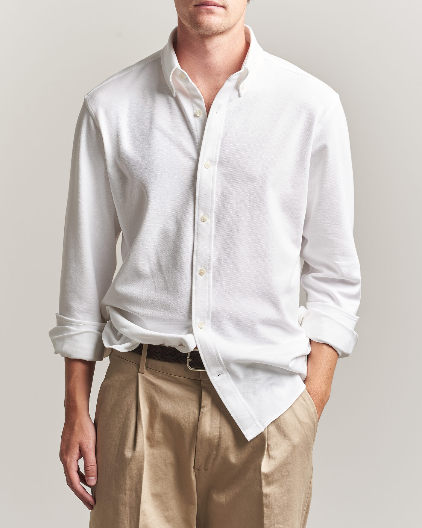 Mies | Kauluspaidat | Gant | Regular Fit Jersey Pique Shirt White