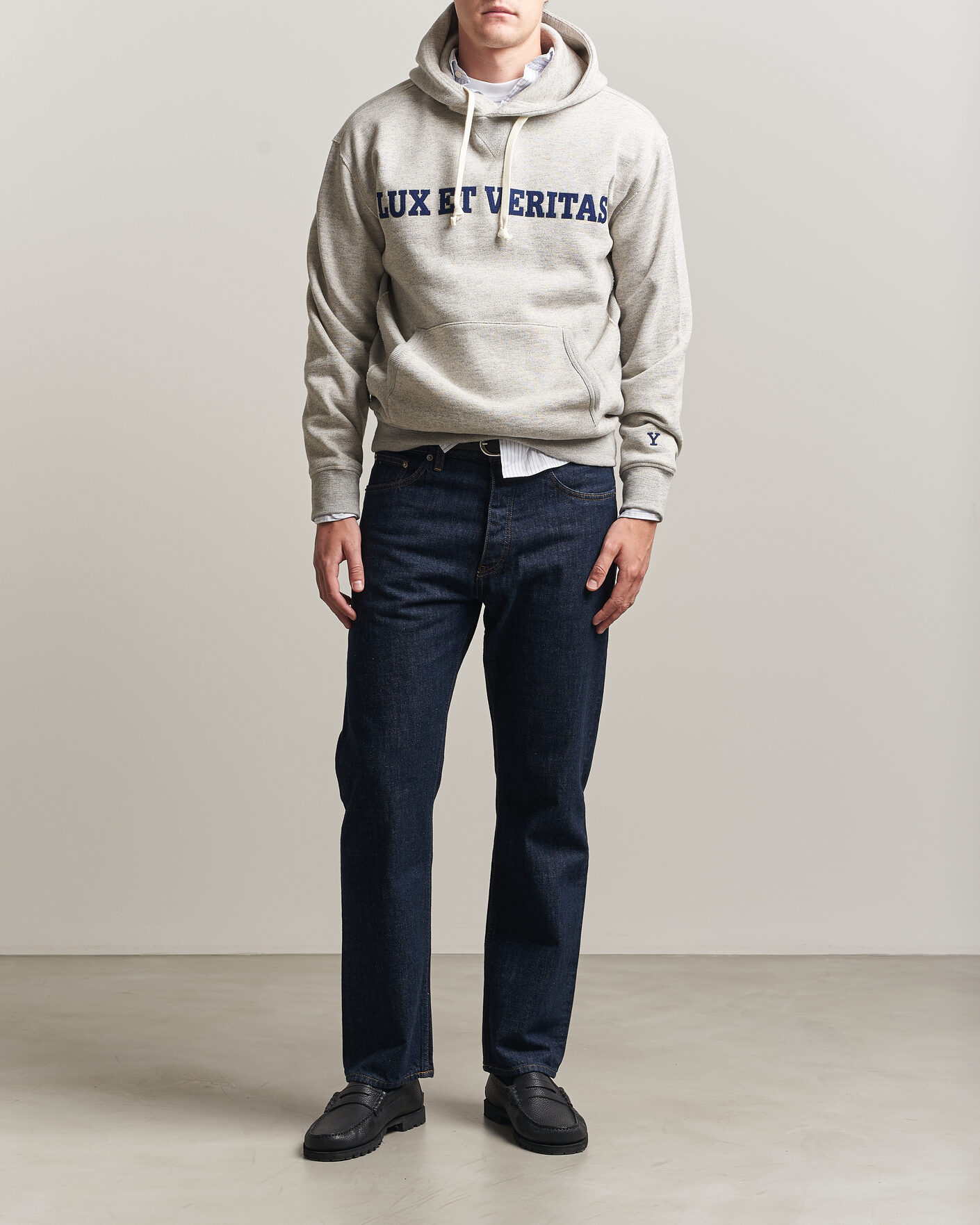 Mies | Puserot | Gant | YALE Hoodie Grey Melange