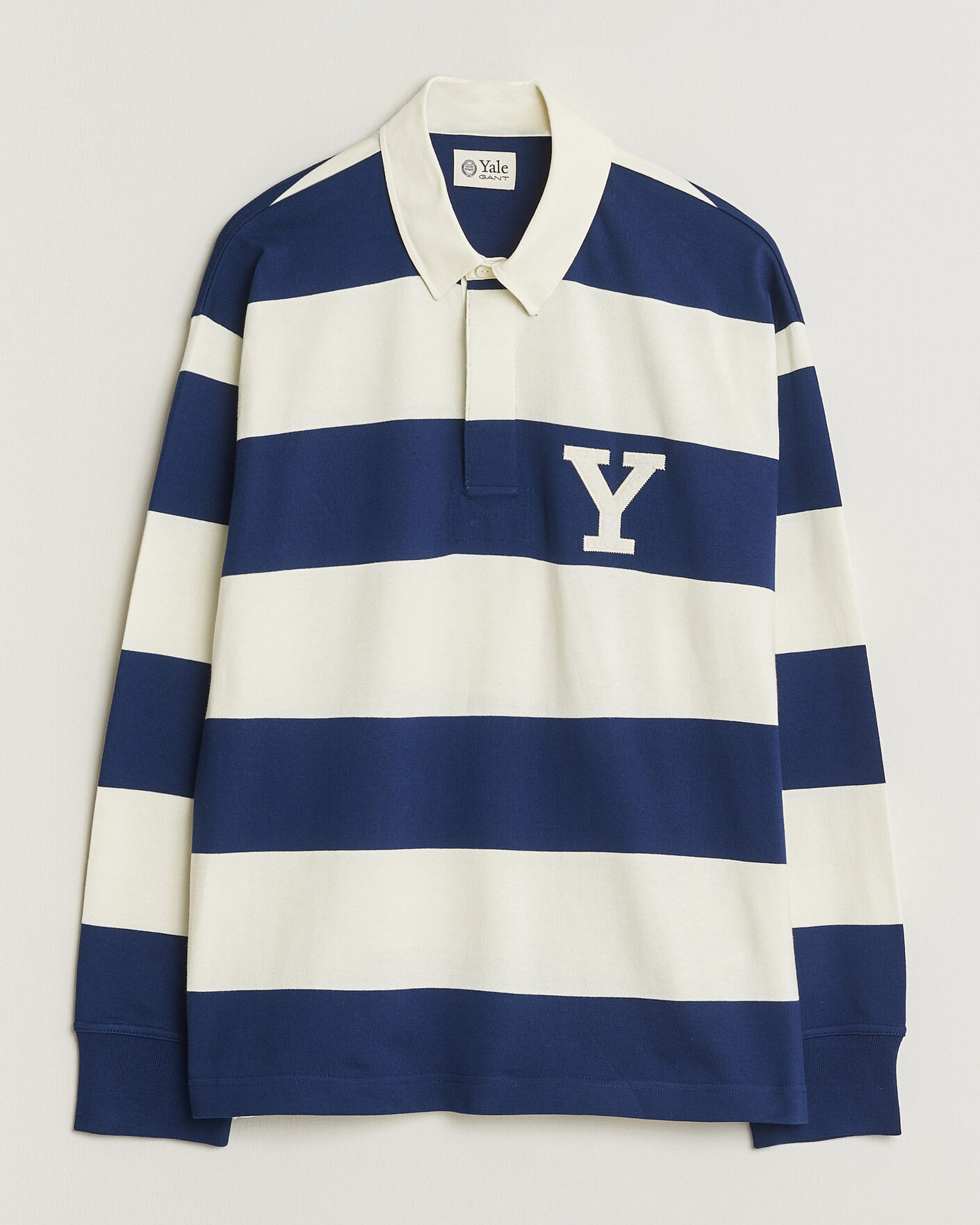 Mies | Puserot | Gant | YALE Striped Heavy Rugger Rich Navy