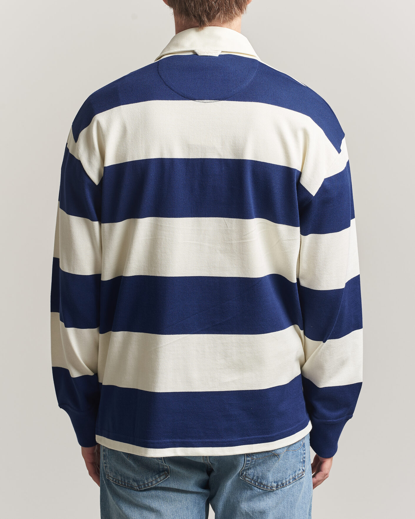 Mies | Puserot | Gant | YALE Striped Heavy Rugger Rich Navy