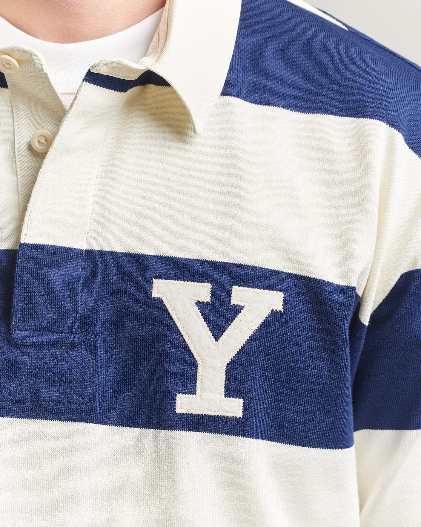 Mies | Puserot | Gant | YALE Striped Heavy Rugger Rich Navy