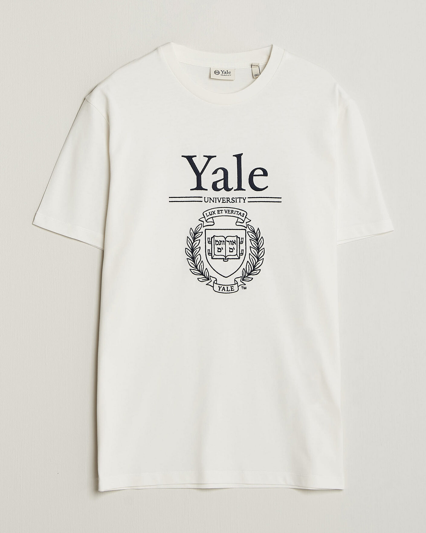 Mies | T-paidat | Gant | YALE Crew Neck T-Shirt Eggshell