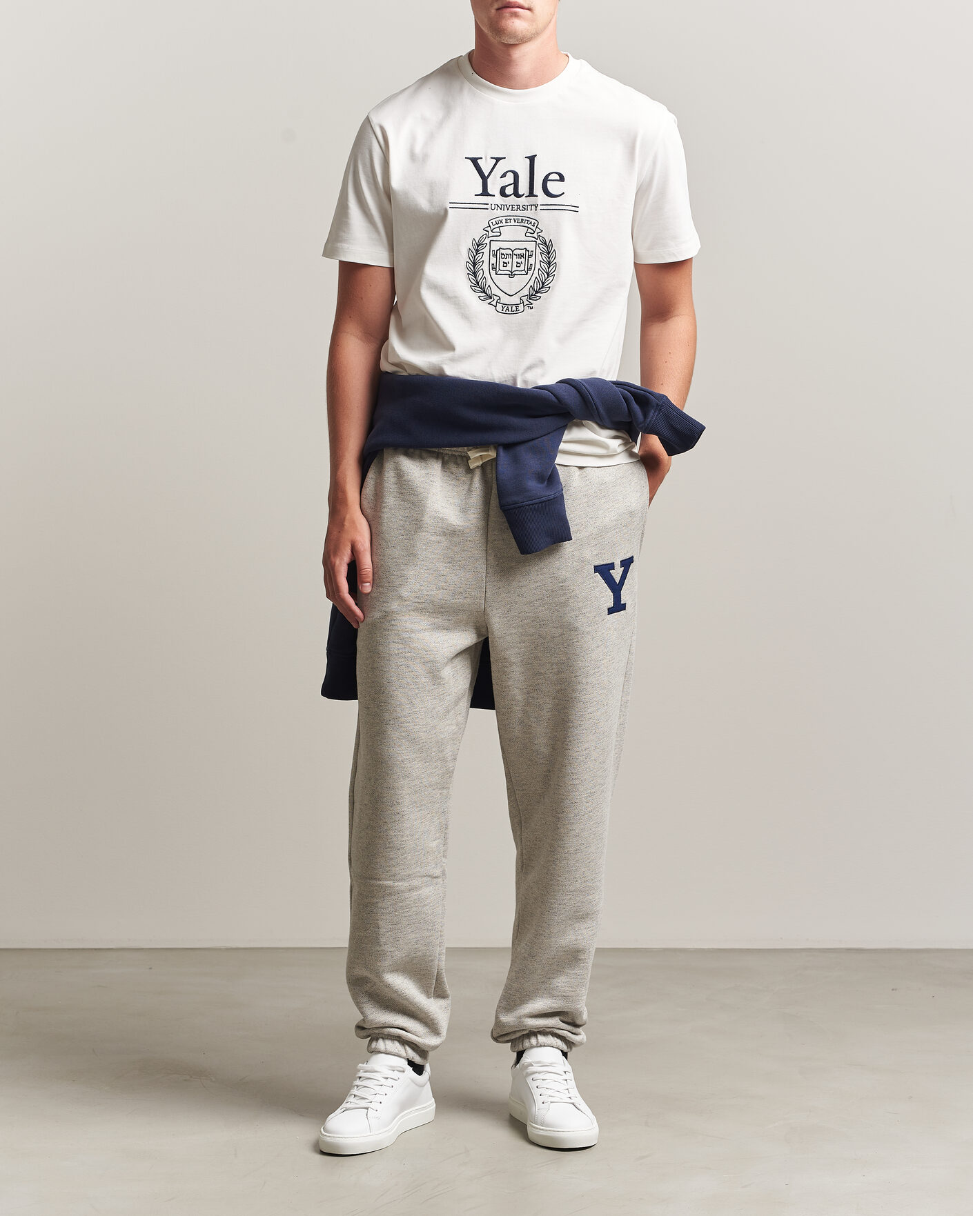 Mies | Housut | Gant | YALE Sweatpants Grey Melange