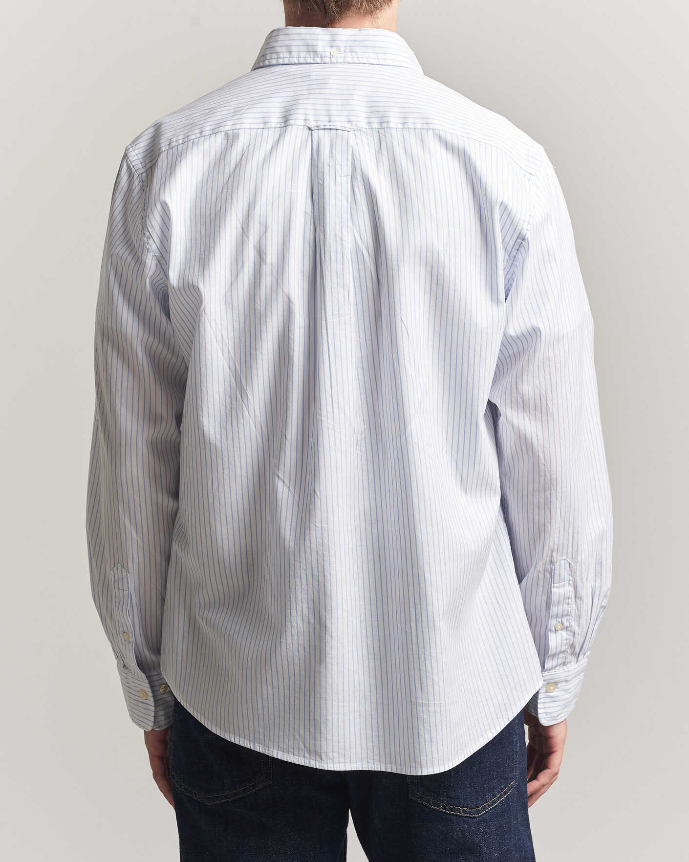 Mies | Kauluspaidat | Gant | YALE Regular Fit Striped Oxford Shirt Light Blue