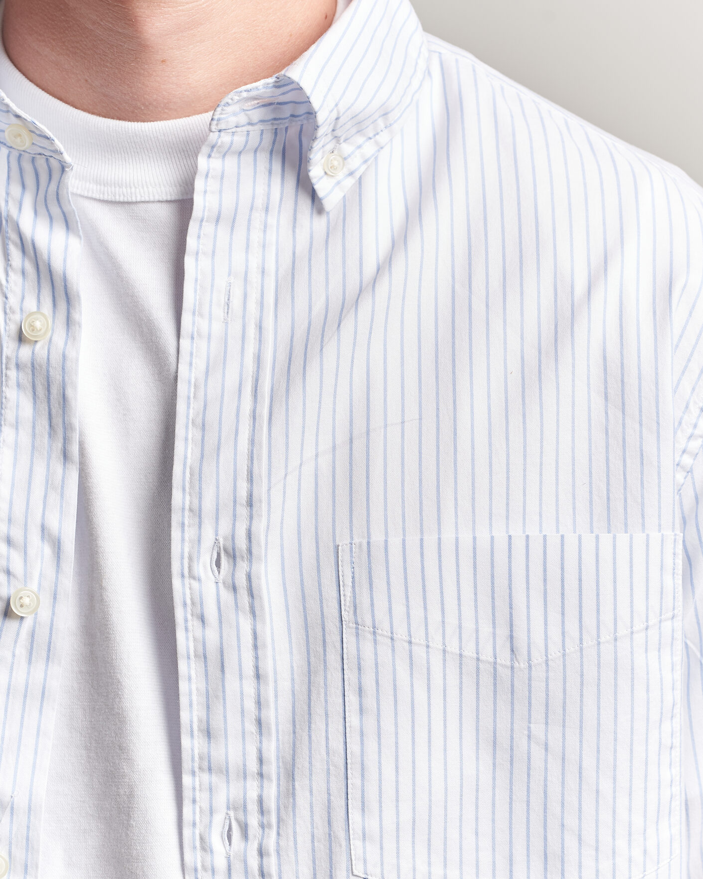 Mies | Kauluspaidat | Gant | YALE Regular Fit Striped Oxford Shirt Light Blue