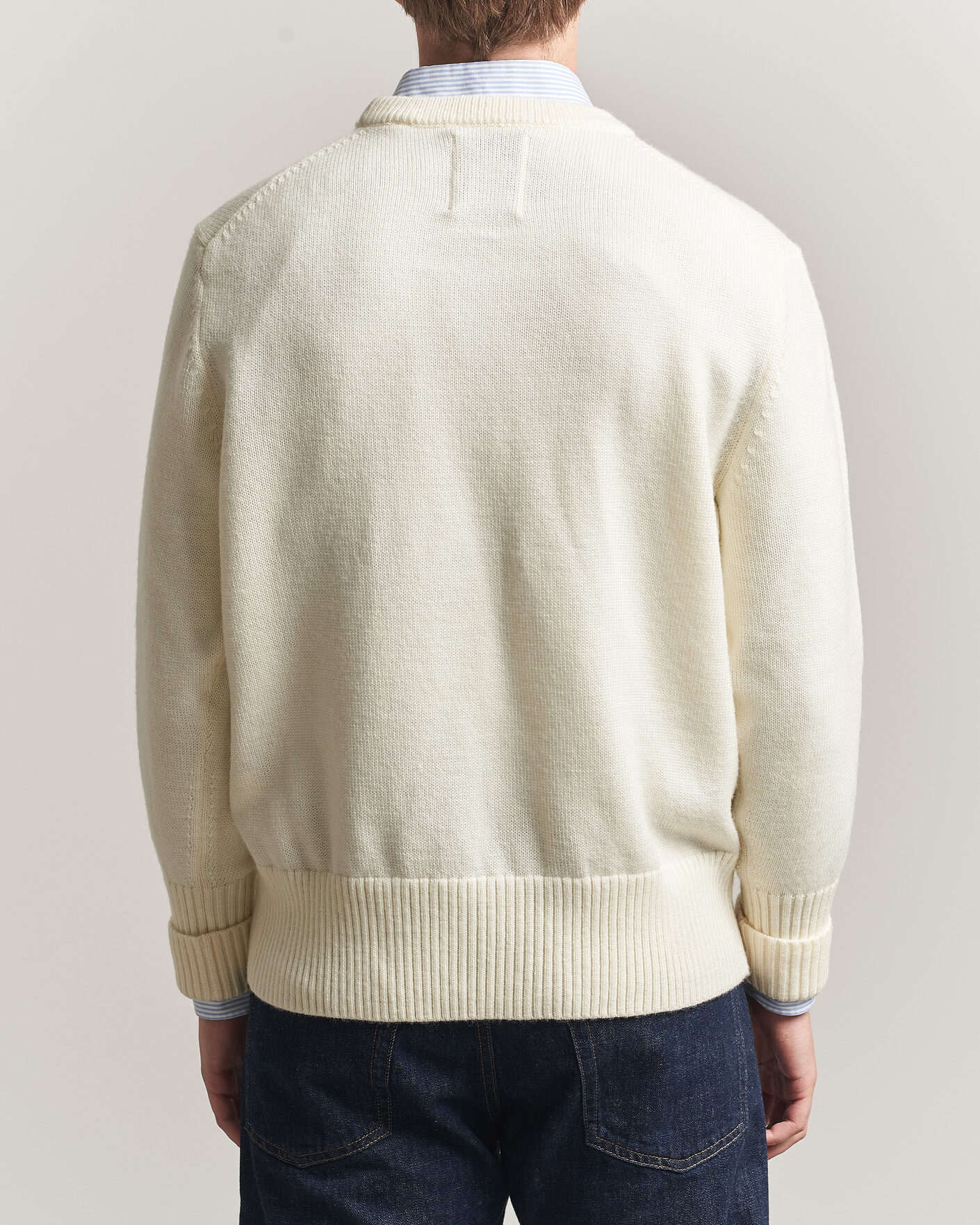 Mies | Puserot | Gant | YALE Merino Crew Neck Cream