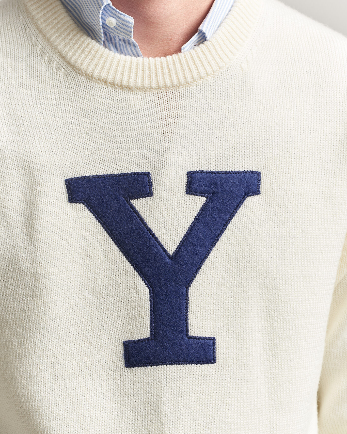 Mies | Puserot | Gant | YALE Merino Crew Neck Cream