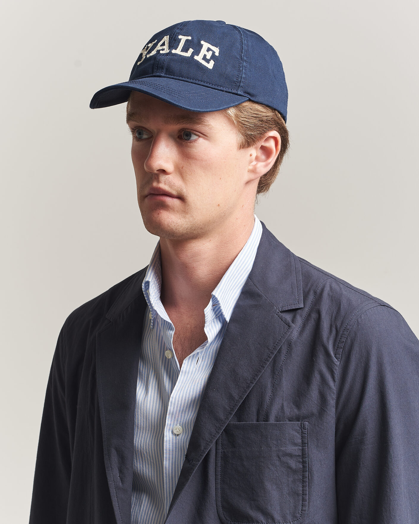 Mies | Päähineet | Gant | YALE Heavy Washed Cotton Twill Cap Marine