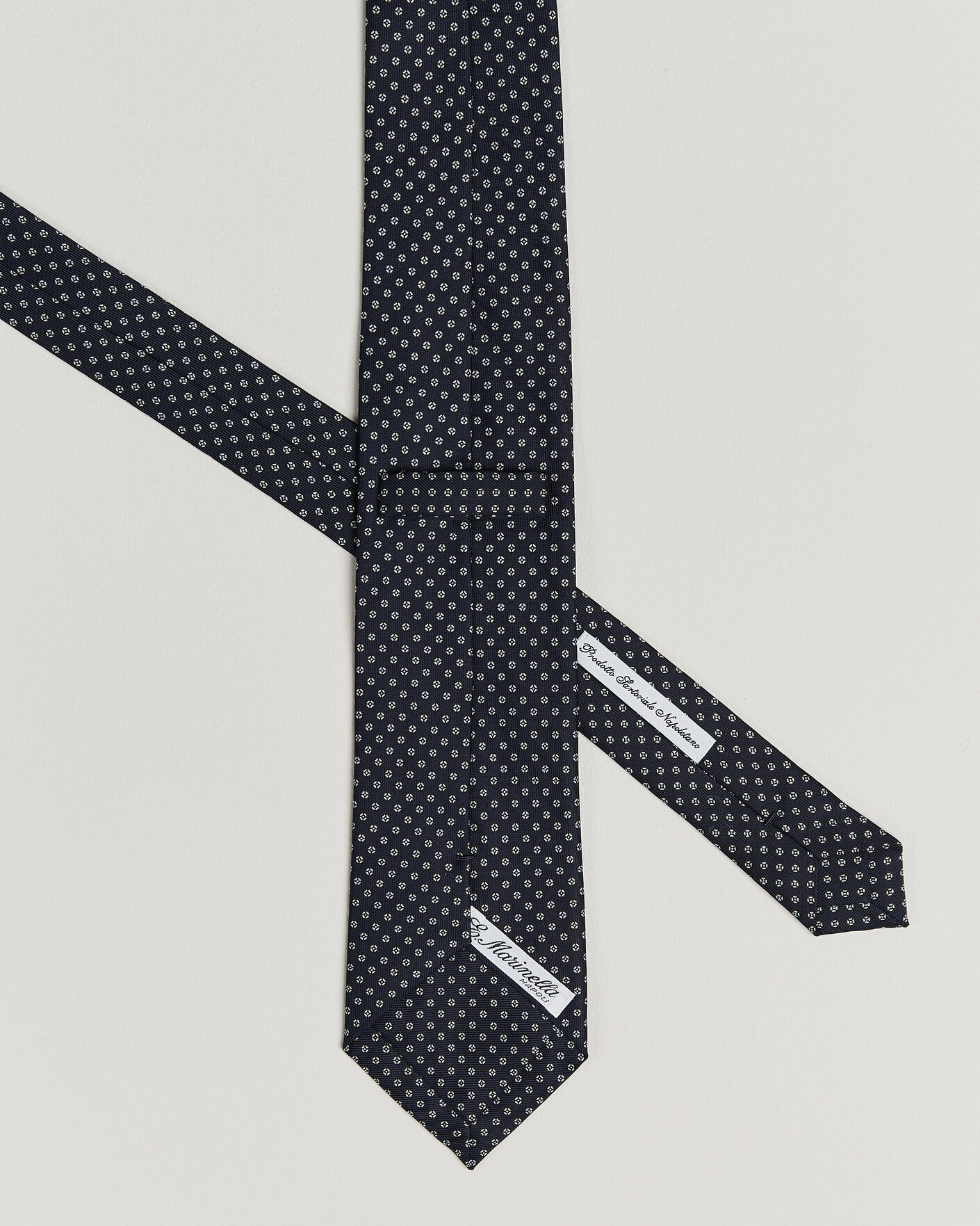 Mies | Solmiot | E. Marinella | 3-Fold Printed Silk Tie Navy