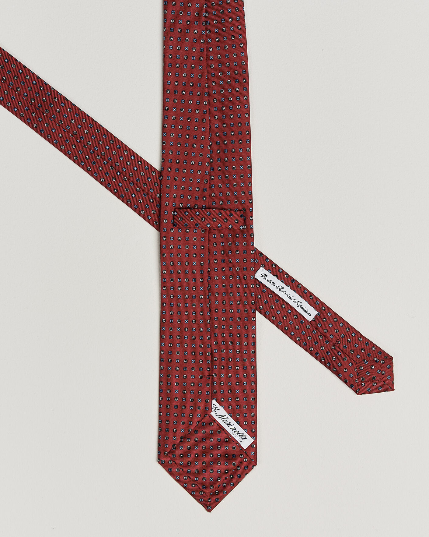 Mies | Solmiot | E. Marinella | 3-Fold Printed Silk Tie Dark Red