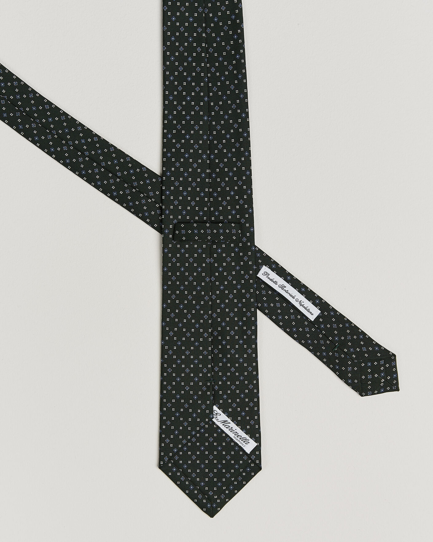 Mies | Solmiot | E. Marinella | 3-Fold Printed Silk Tie Dark Green