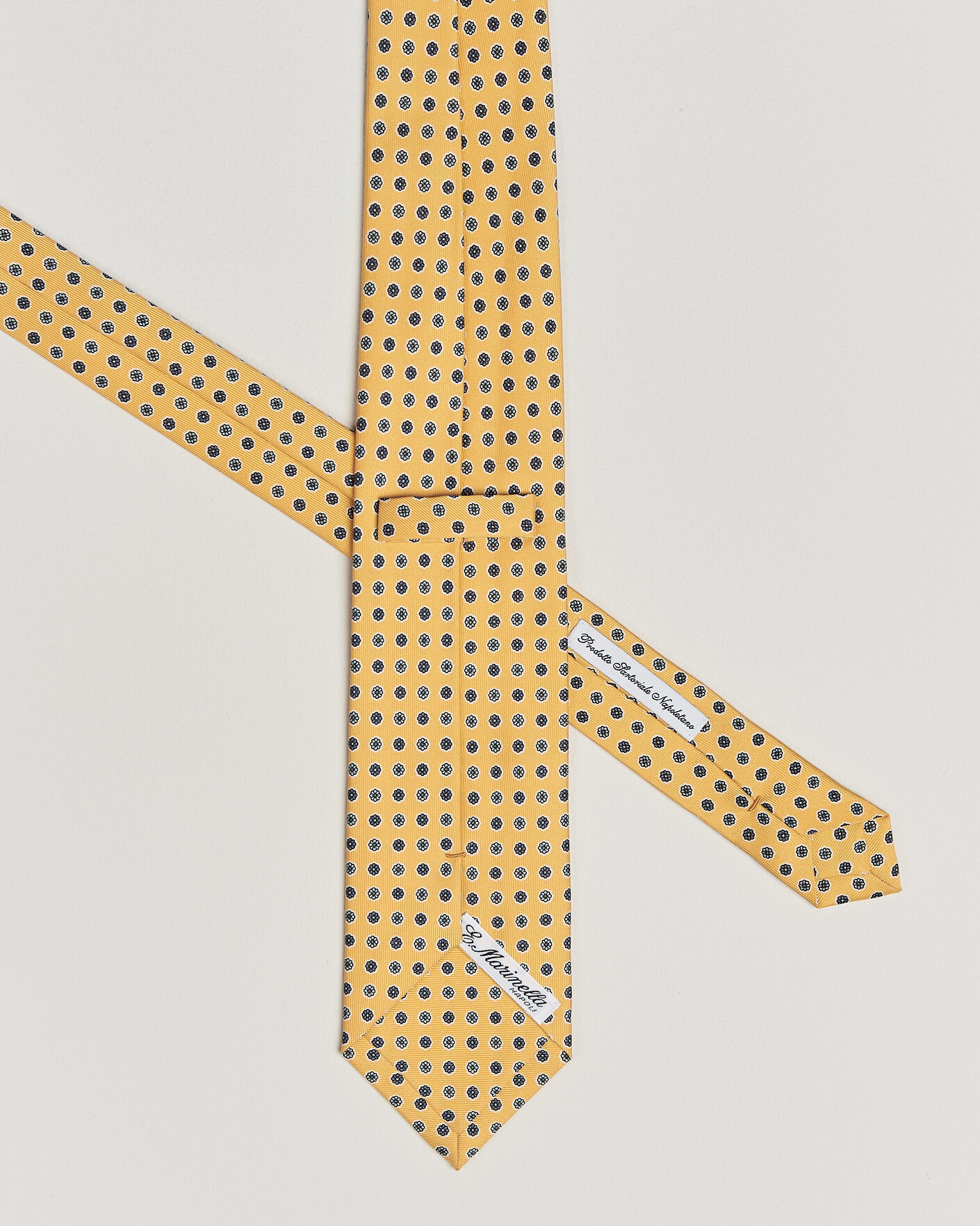 Mies | Solmiot | E. Marinella | 3-Fold Printed Silk Tie Yellow