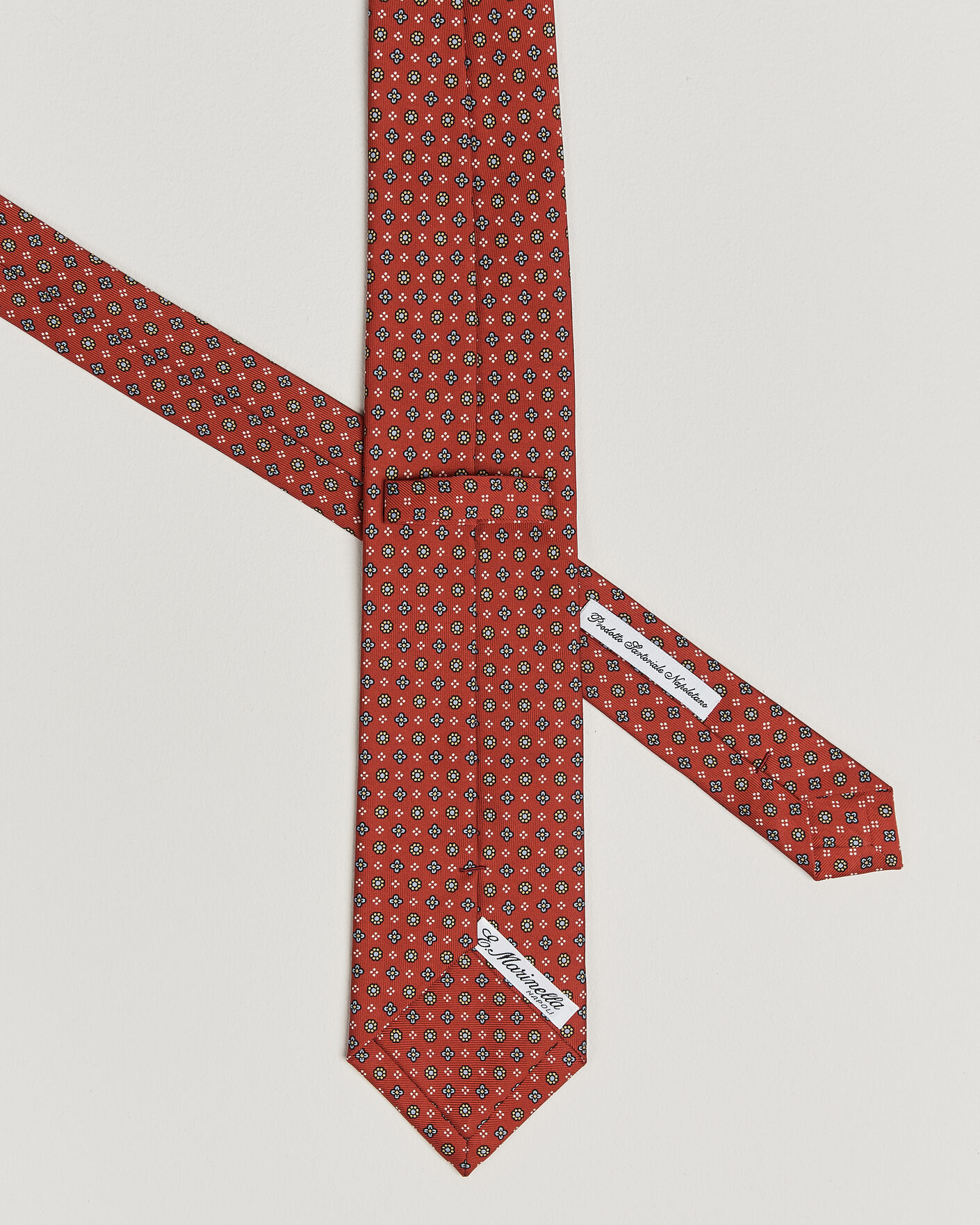 Mies | Solmiot | E. Marinella | 3-Fold Printed Silk Tie Red