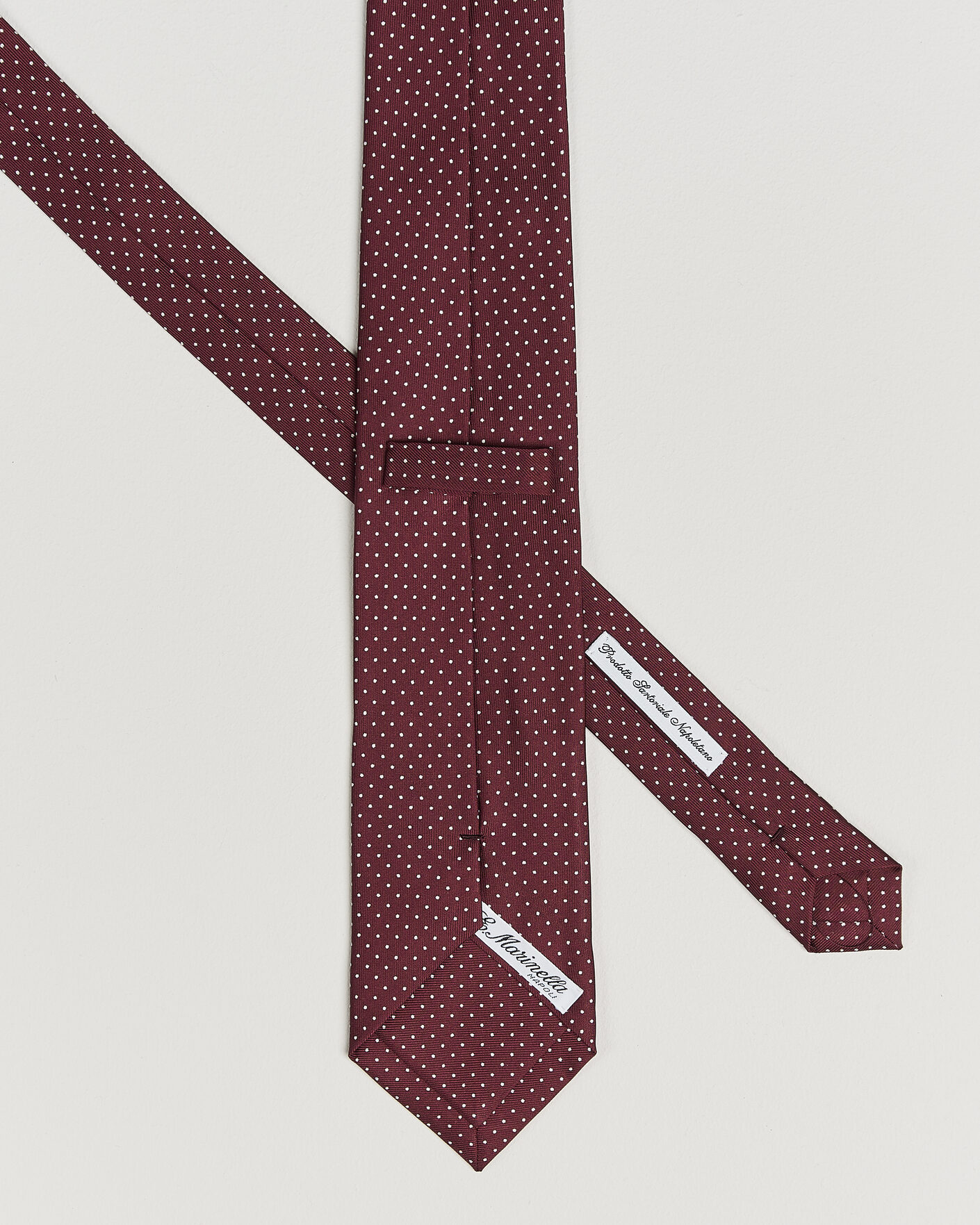 Mies | Solmiot | E. Marinella | 3-Fold Printed Silk Tie Burgundy