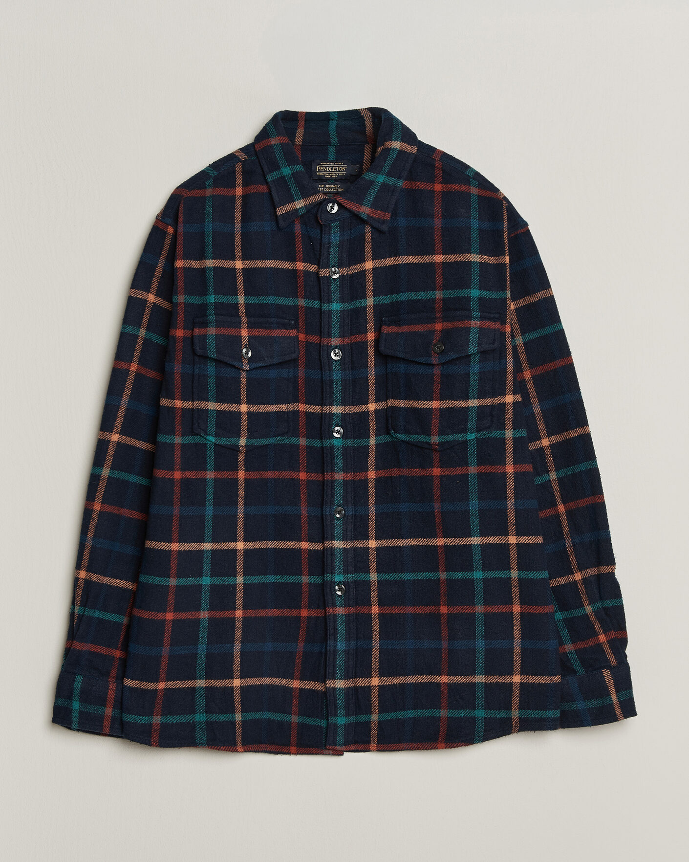 Mies | Kauluspaidat | Pendleton | Big Pocket Shirt Dark Blue Check