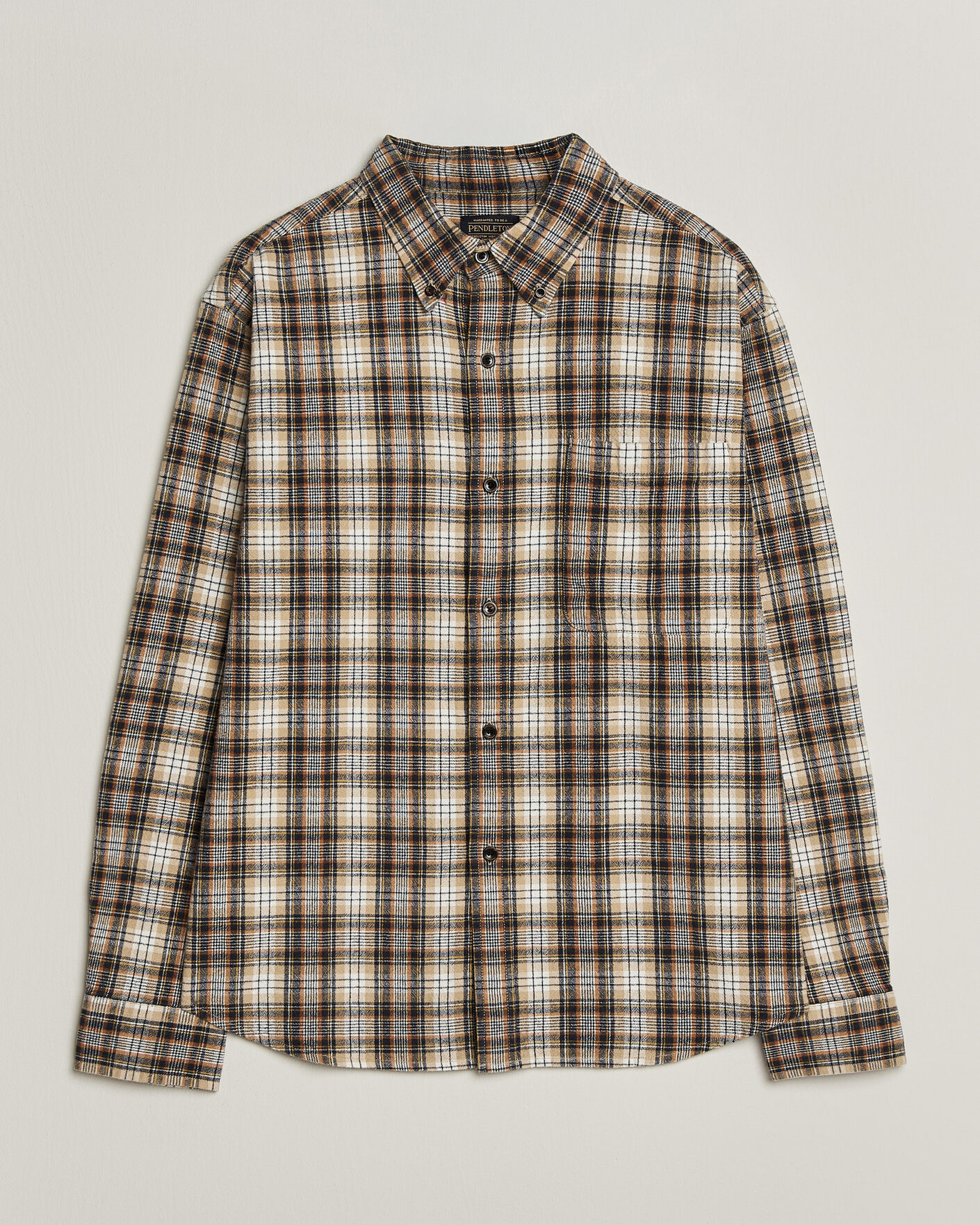Mies | Kauluspaidat | Pendleton | Flannel Button Down Shirt Brown Check