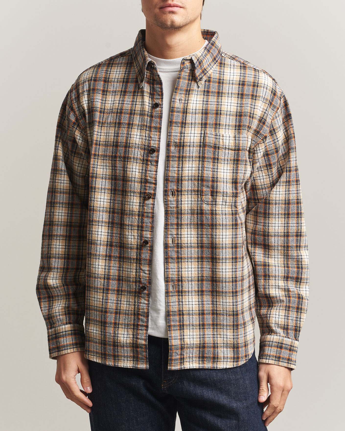 Mies | Kauluspaidat | Pendleton | Flannel Button Down Shirt Brown Check