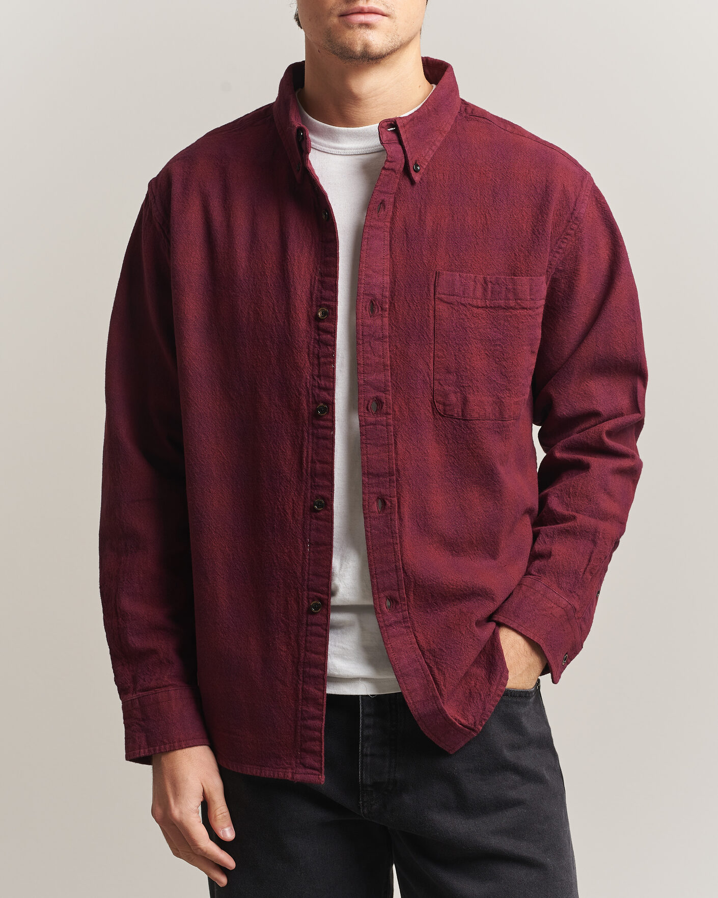 Mies | Kauluspaidat | Pendleton | Flannel Button Down Shirt Maroon Plaid