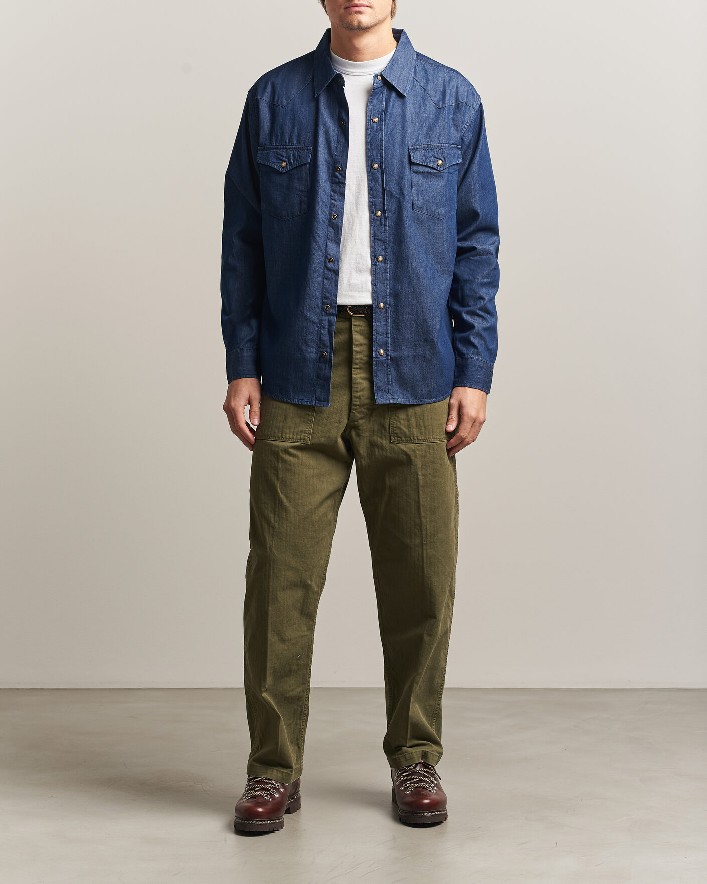 Mies | Kauluspaidat | Pendleton | Chandler Western Shirt Indigo Chambray