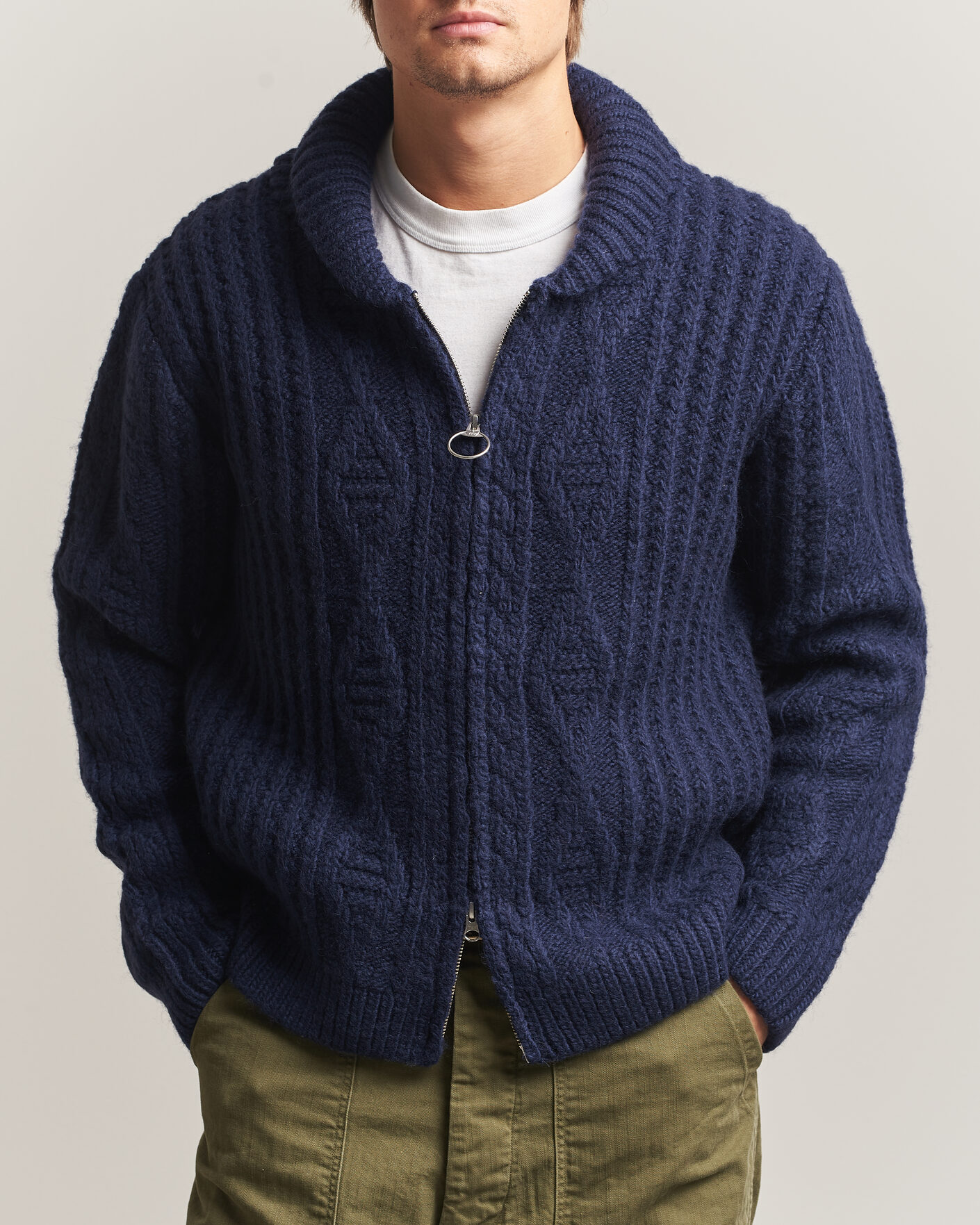 Mies | Puserot | Pendleton | Hoop Zip Cardigan Navy