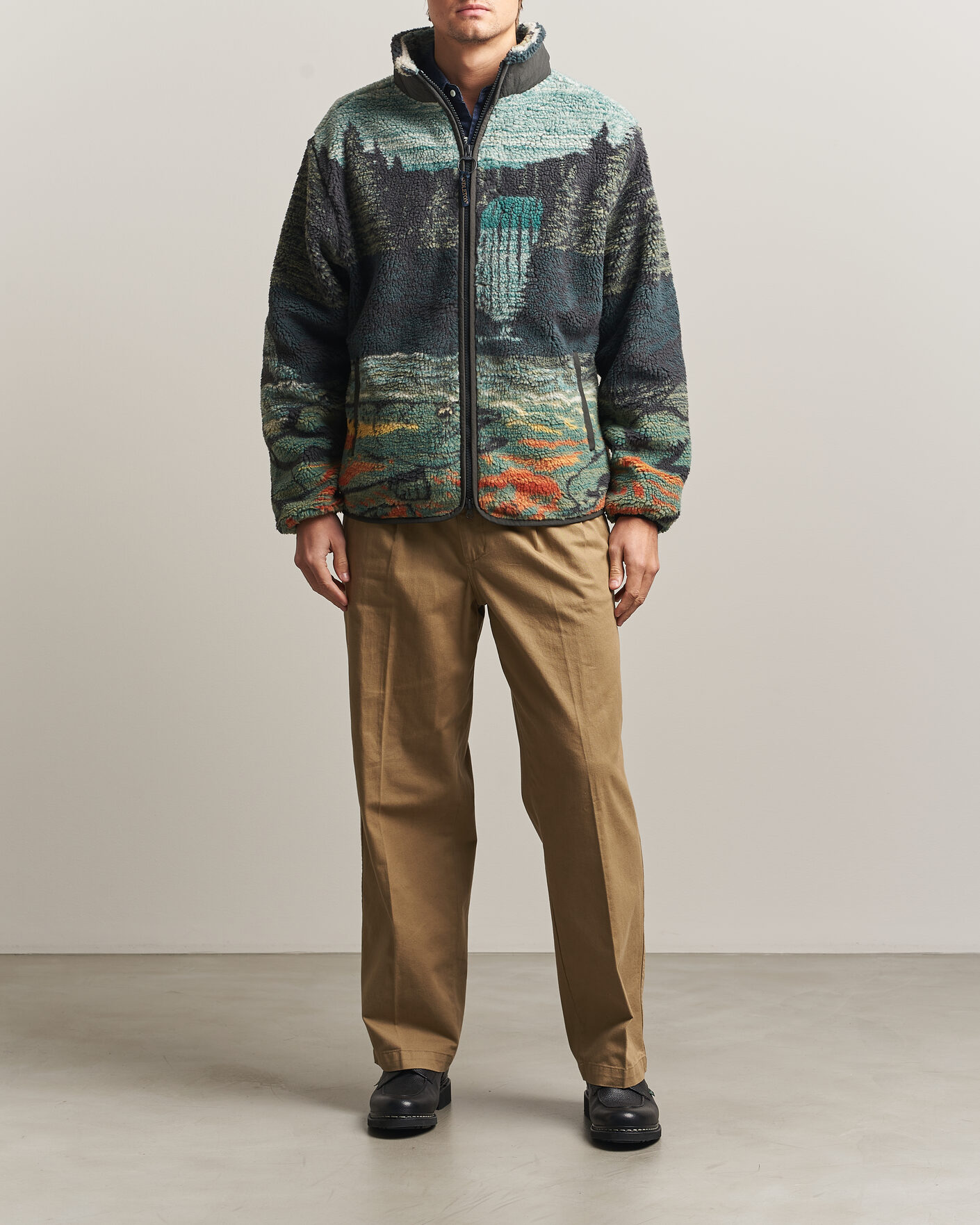 Mies | Puserot | Pendleton | Jacquard Sherpa Fleece Salmon Falls