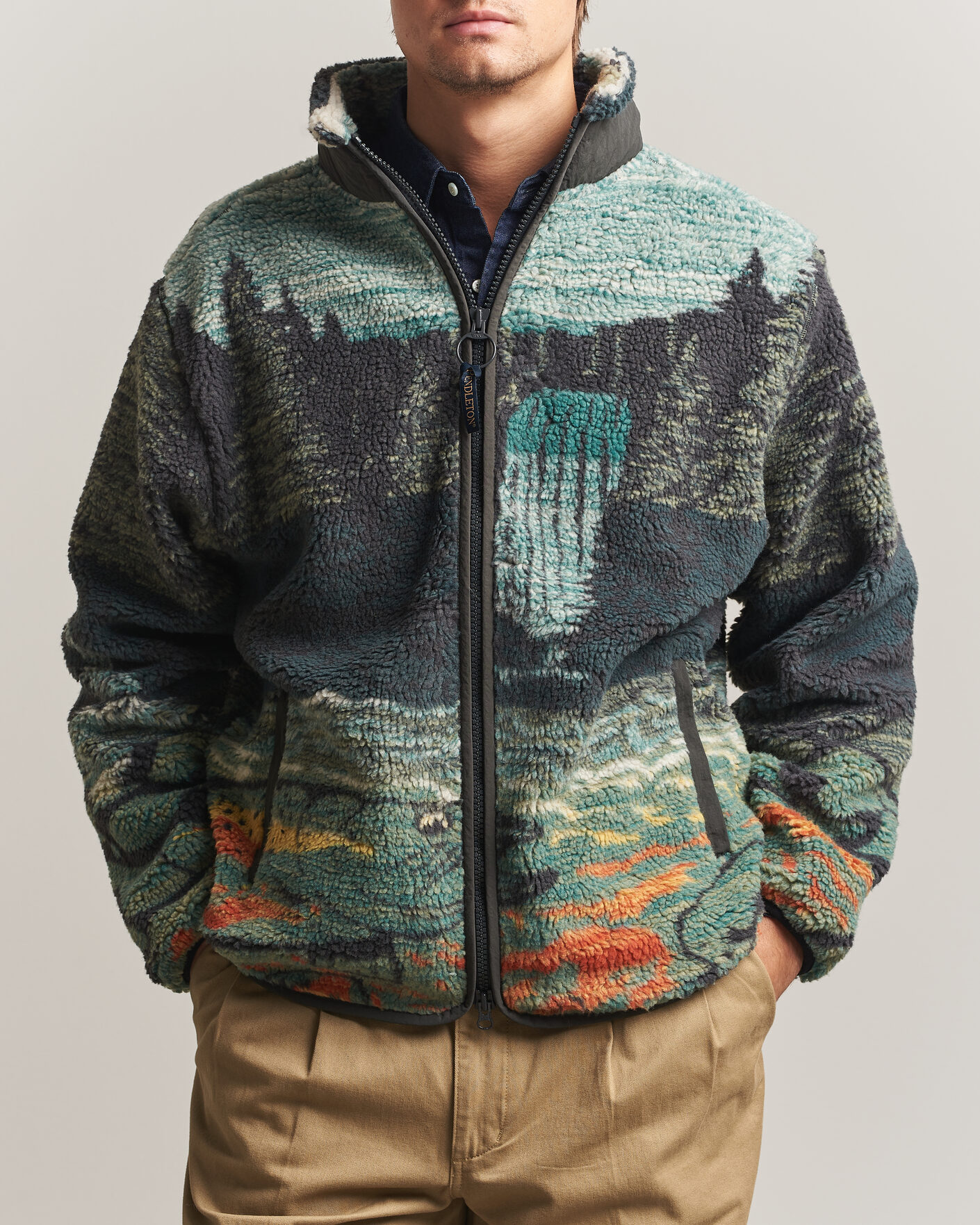 Mies | Puserot | Pendleton | Jacquard Sherpa Fleece Salmon Falls