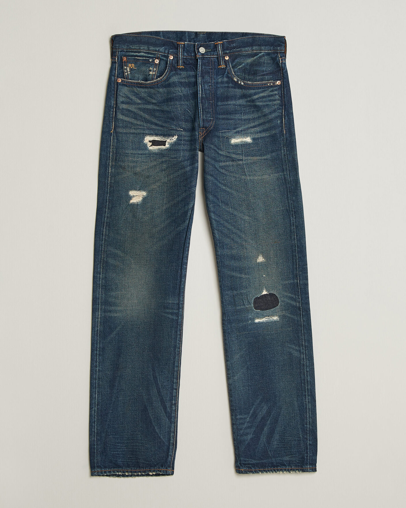 Mies | Farkut | RRL | Straight Leg Selvedge Jeans Hawley Wash