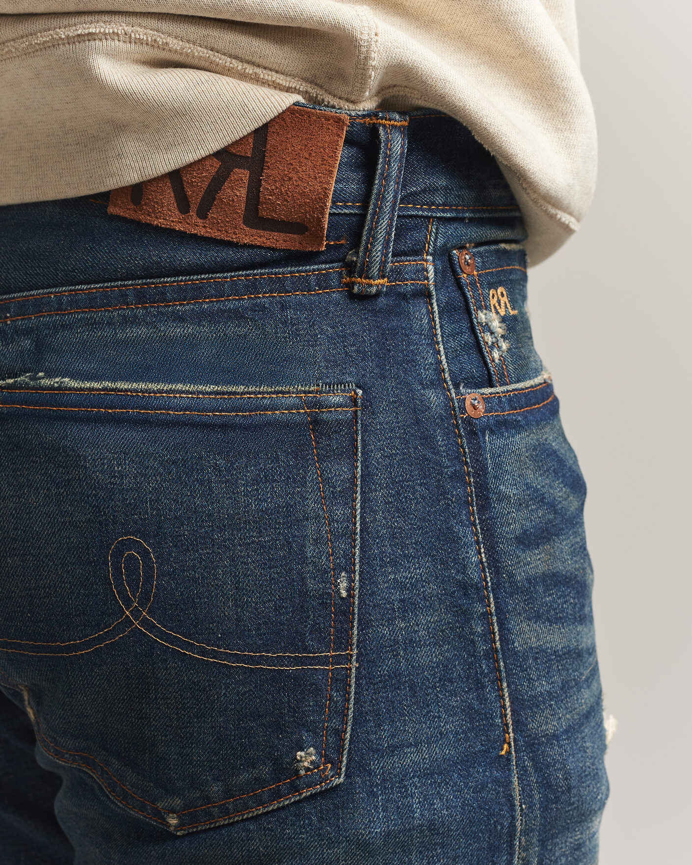 Mies | Farkut | RRL | Straight Leg Selvedge Jeans Hawley Wash
