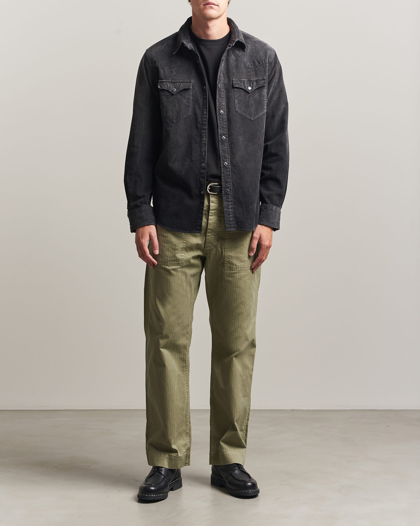 Mies | Kauluspaidat | RRL | Buffalo Western Shirt Black