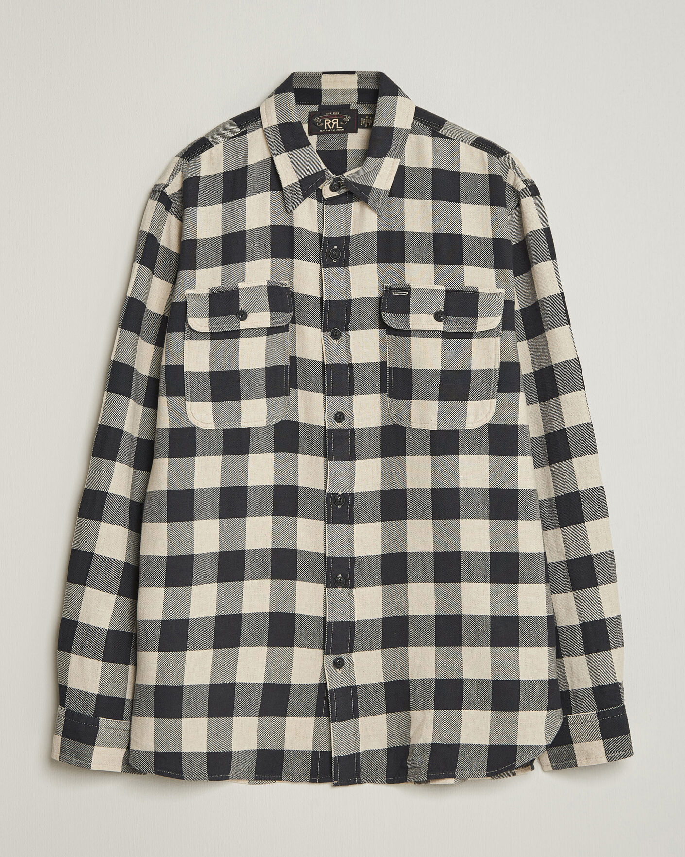 Mies | Kauluspaidat | RRL | Matlock Plaid Shirt Black/Cream