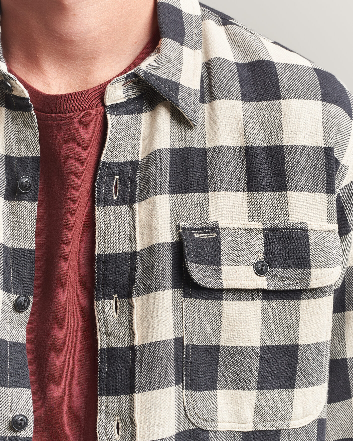 Mies | Kauluspaidat | RRL | Matlock Plaid Shirt Black/Cream
