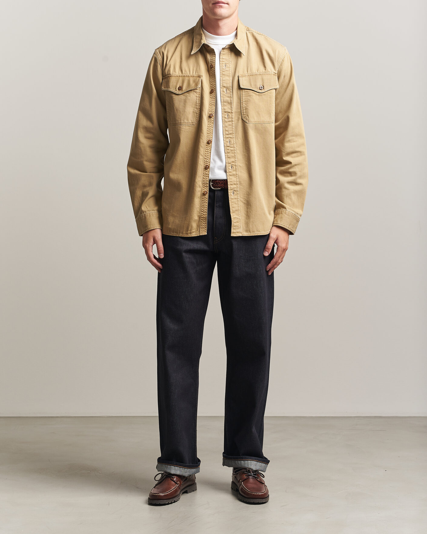 Mies | Kauluspaidat | RRL | Officers Shirt Faded Tan