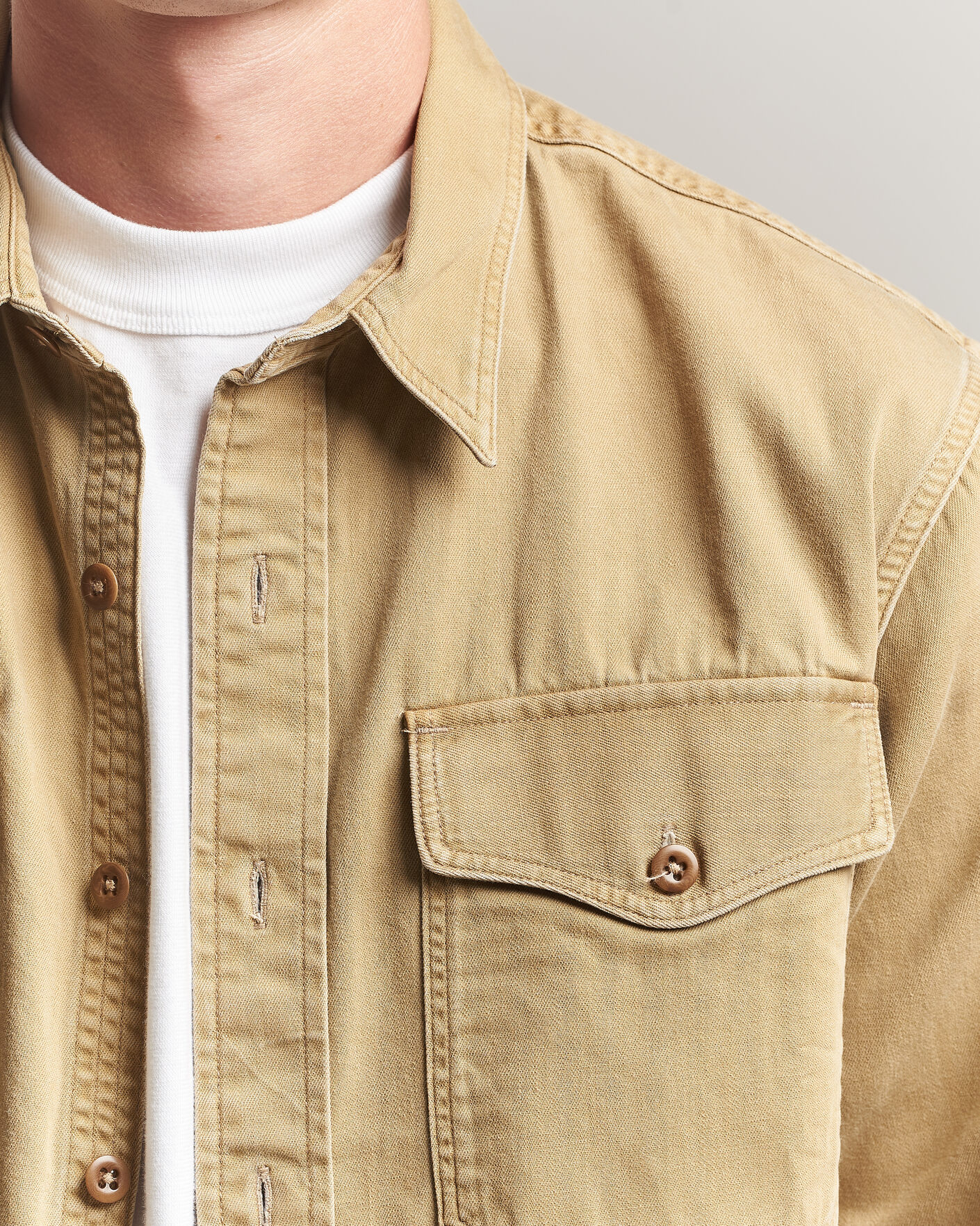 Mies | Kauluspaidat | RRL | Officers Shirt Faded Tan