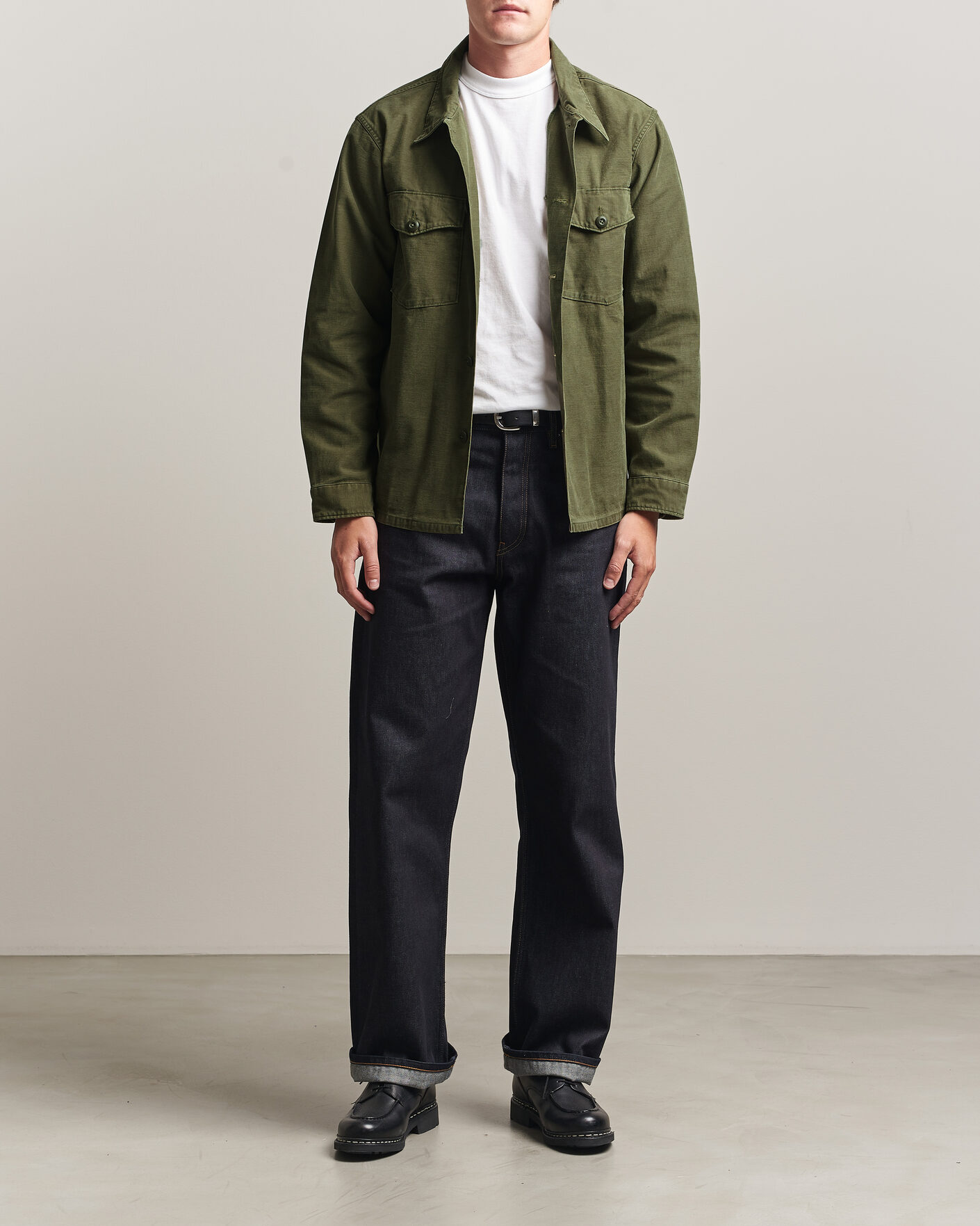 Mies | Kauluspaidat | RRL | Regiment Overshirt Olive