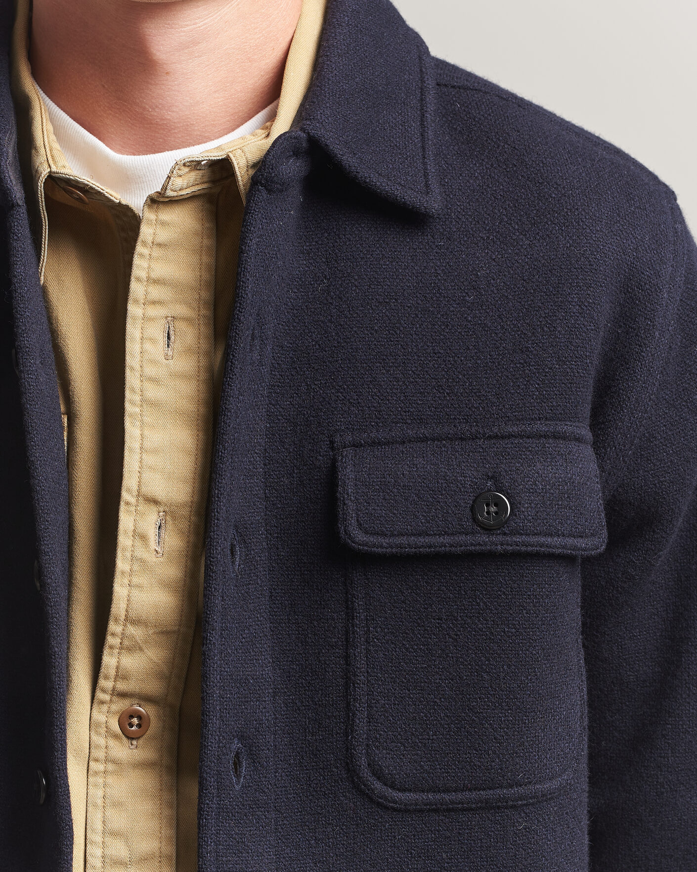Mies | Kauluspaidat | RRL | CPO Cardigan Shirt Navy