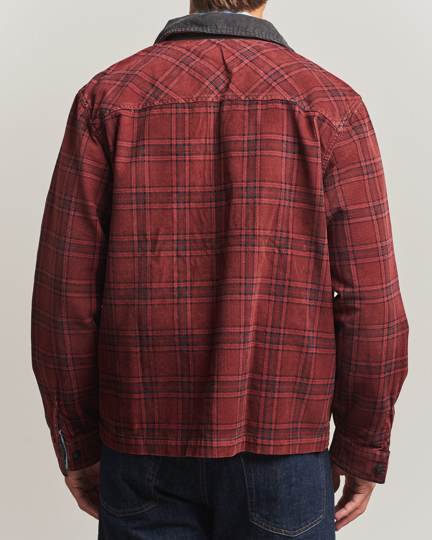 Mies | Takit | RRL | Corduroy Zip Shirt Jacket Red/Black