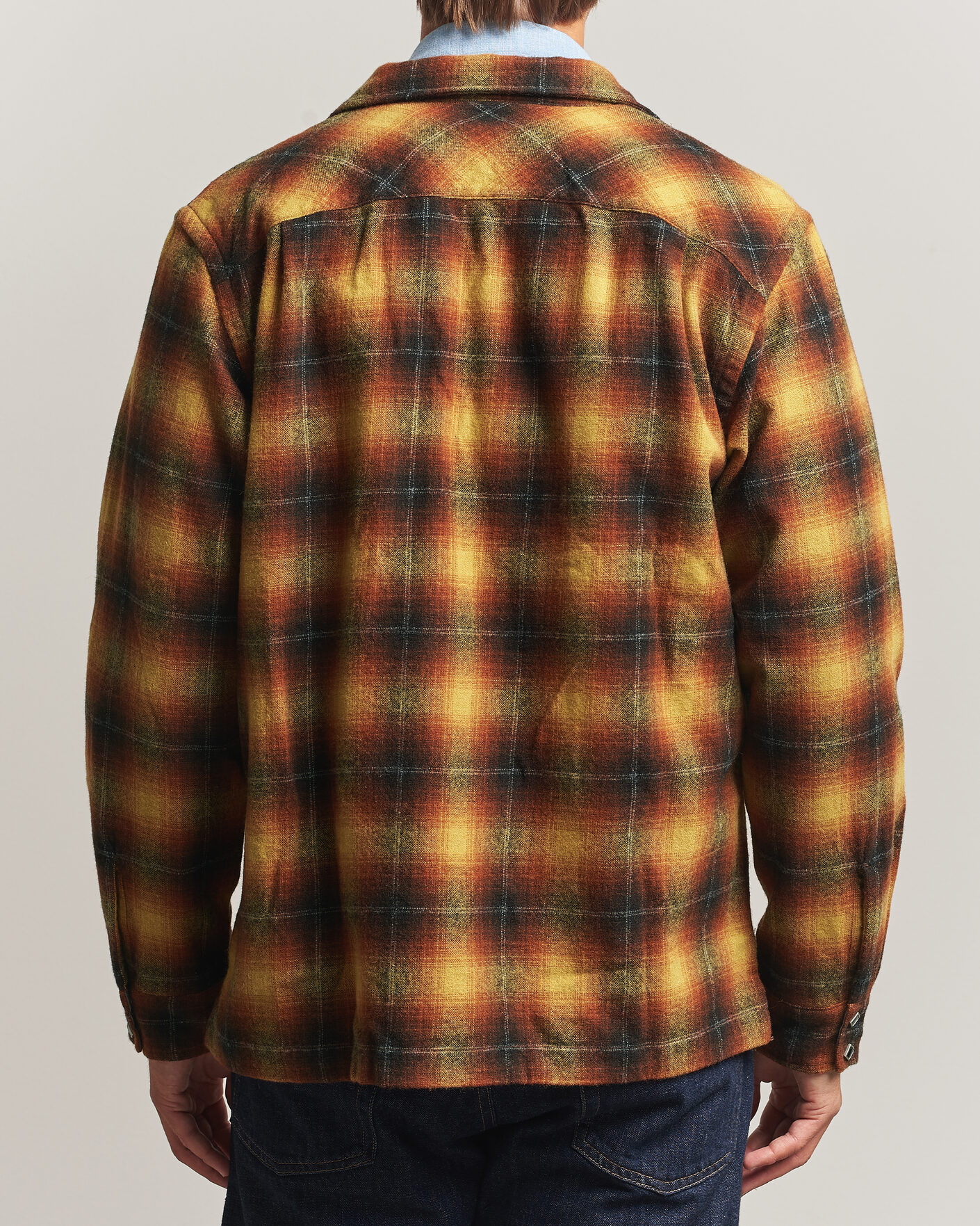 Mies | Kauluspaidat | RRL | Jesse Plaid Camp Shirt Orange/Yellow
