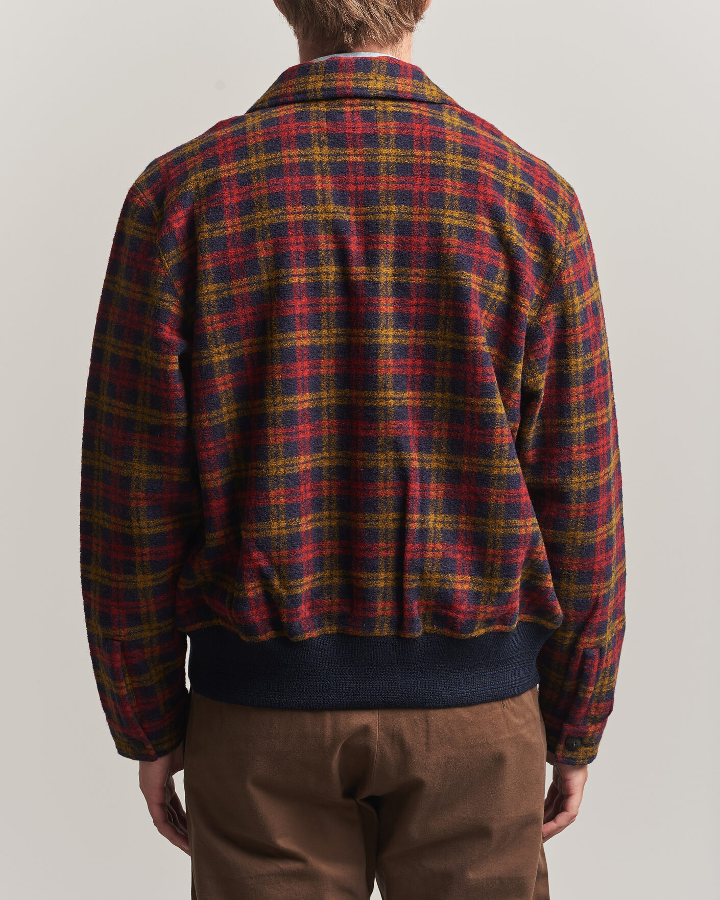 Mies | Takit | RRL | Knit Bomber Jacket Red Multi